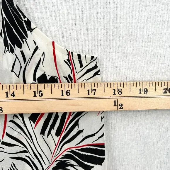 EQUIPMENT Layla Silk Print Cami Womens Small White Black Floral Leaf Print Layer - Picture 14 of 15